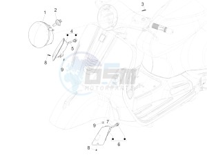 GTS 300 IE ABS E4 (APAC) drawing Front headlamps - Turn signal lamps