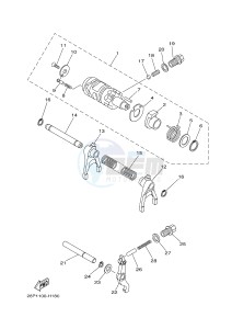 YFM550FWAD YFM5FGPD GRIZZLY 550 EPS (1HSE 1HSF) drawing SHIFT CAM & FORK