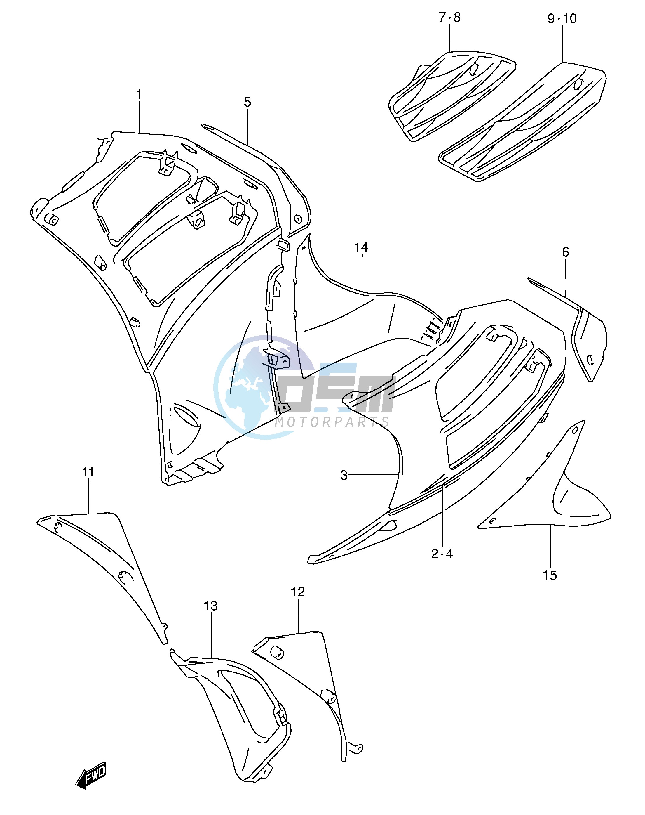 UNDER COWLING BODY (MODEL P R)