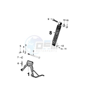 LUDIX 14 RLA ELEGANCE drawing REAR SHOCK AND STAND