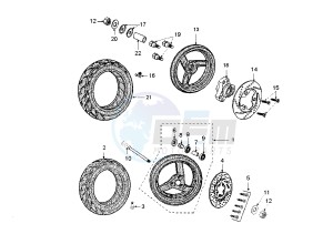 JET FORCE - 125 cc drawing WHEELS