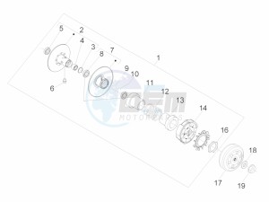 MP3 300 LT BUSINESS - SPORT ABS - ENJOY (EMEA) drawing Driven pulley