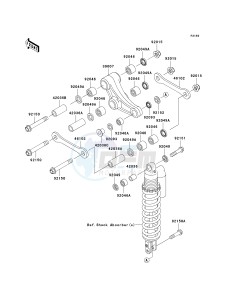 KX 85 A [KX85 MONSTER ENERGY] (A6F - A9FA) A8F drawing REAR SUSPENSION