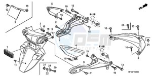 CBR600RRA Australia - (U) drawing REAR FENDER