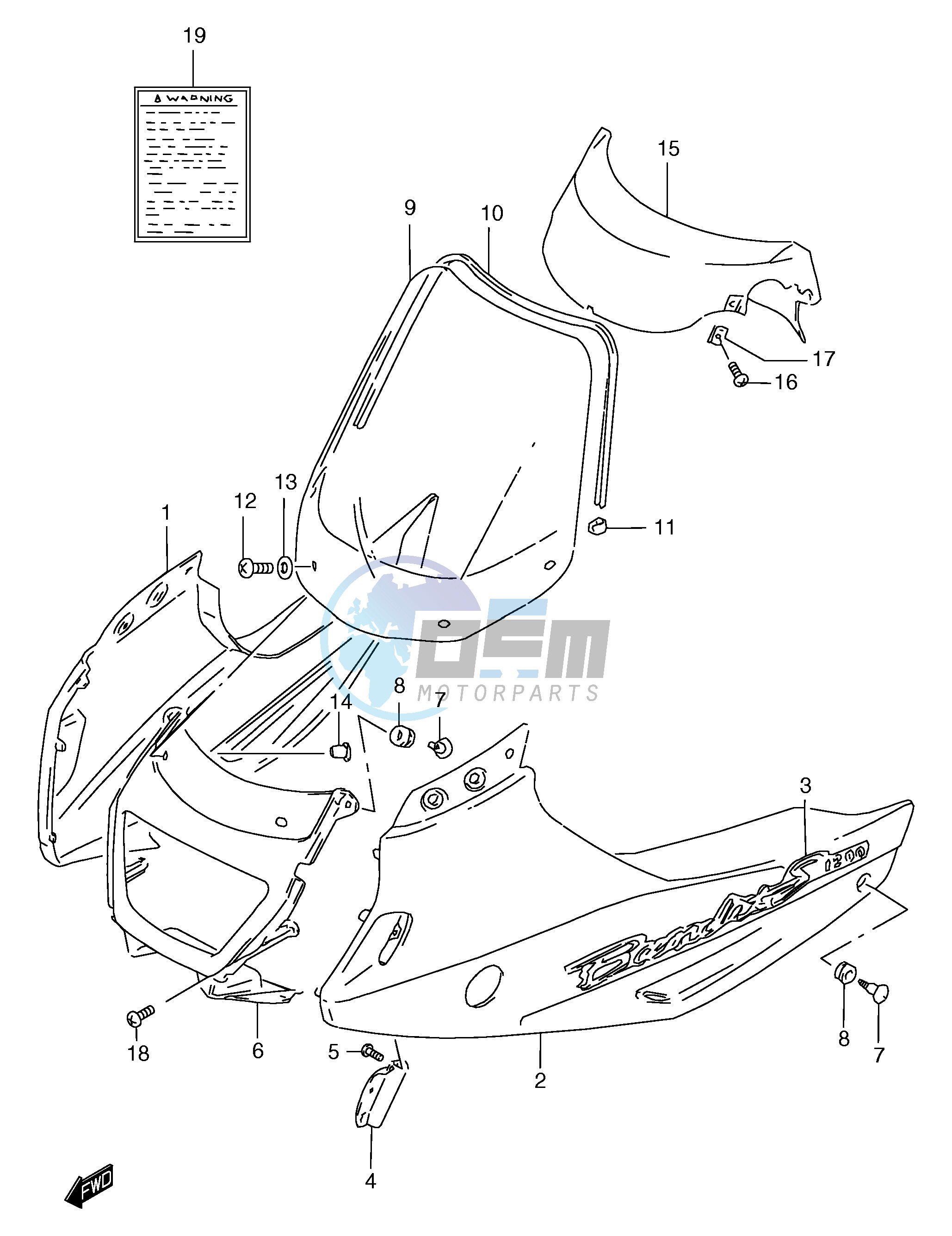 COWLING BODY (GSF1200ST SV SAV)