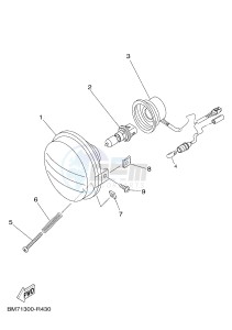 YFM450FWAD GRIZZLY 450 EPS HUNTER (BM72) drawing HEADLIGHT 1