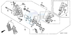 NT700VA UK - (E / MKH) drawing R. FRONT BRAKE CALIPER