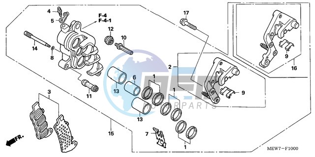 R. FRONT BRAKE CALIPER