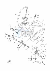 YZ125 (B4XE) drawing FUEL TANK