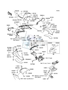 ZZR1400_ABS ZX1400FDFA FR GB XX (EU ME A(FRICA) drawing Cowling(Upper)