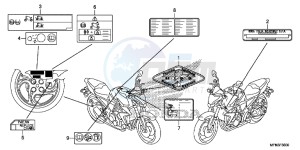 CB1000RAD CB1000R ABS E drawing CAUTION LABEL