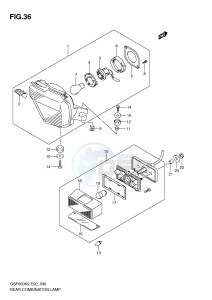 GSF650 (E2) Bandit drawing REAR COMBINATION LAMP