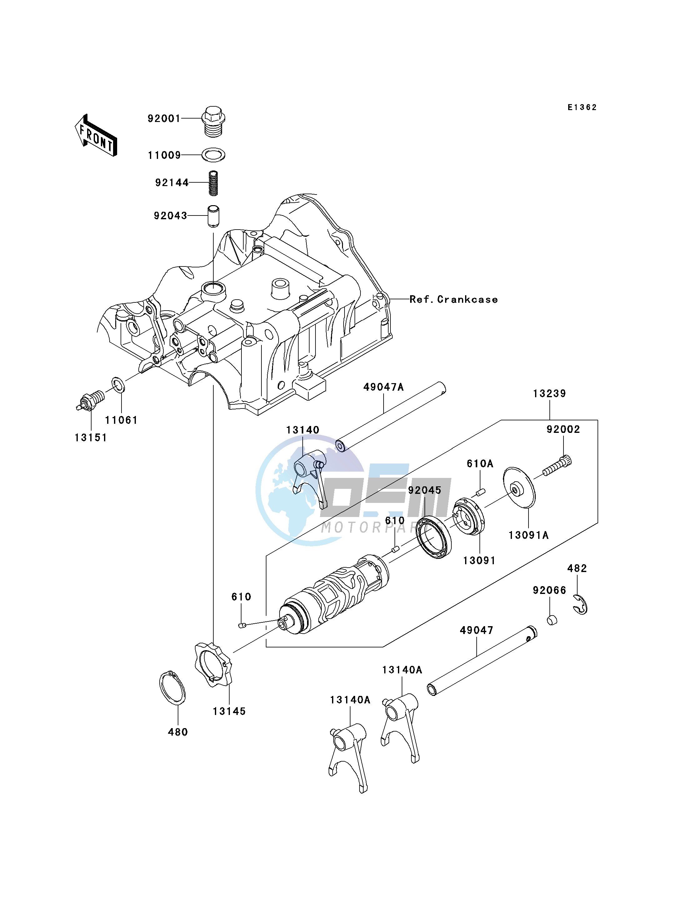 GEAR CHANGE DRUM_SHIFT FORK-- S- -