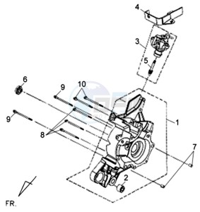 JET 4 R50 drawing CRANKCASE RIGHT / OILPUMP