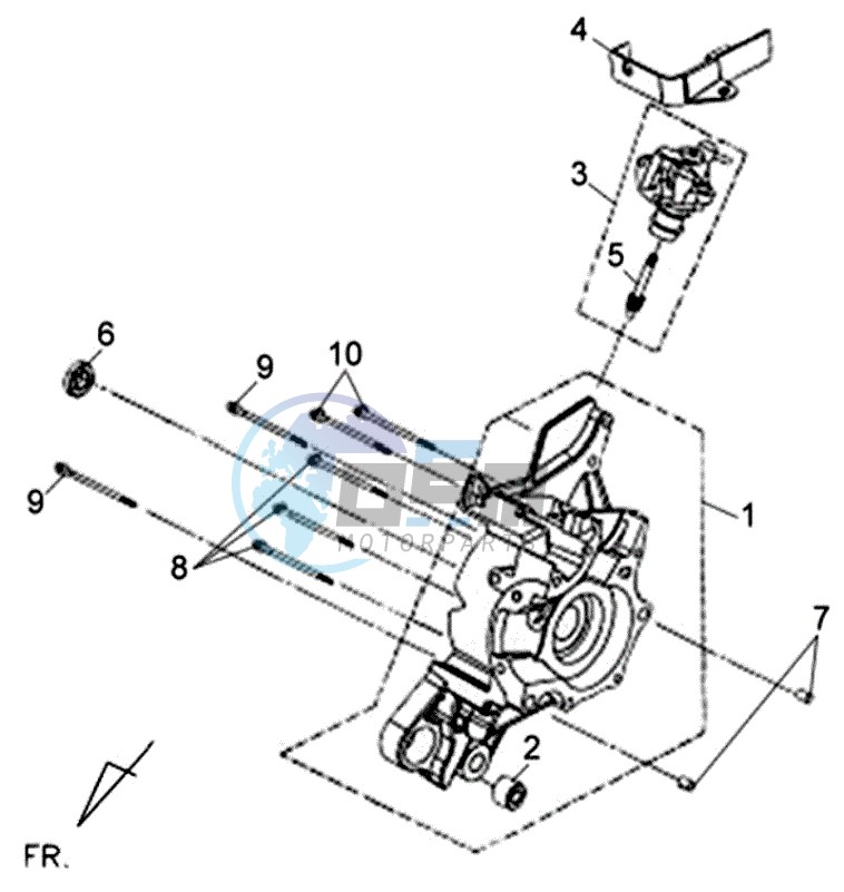 CRANKCASE RIGHT / OILPUMP