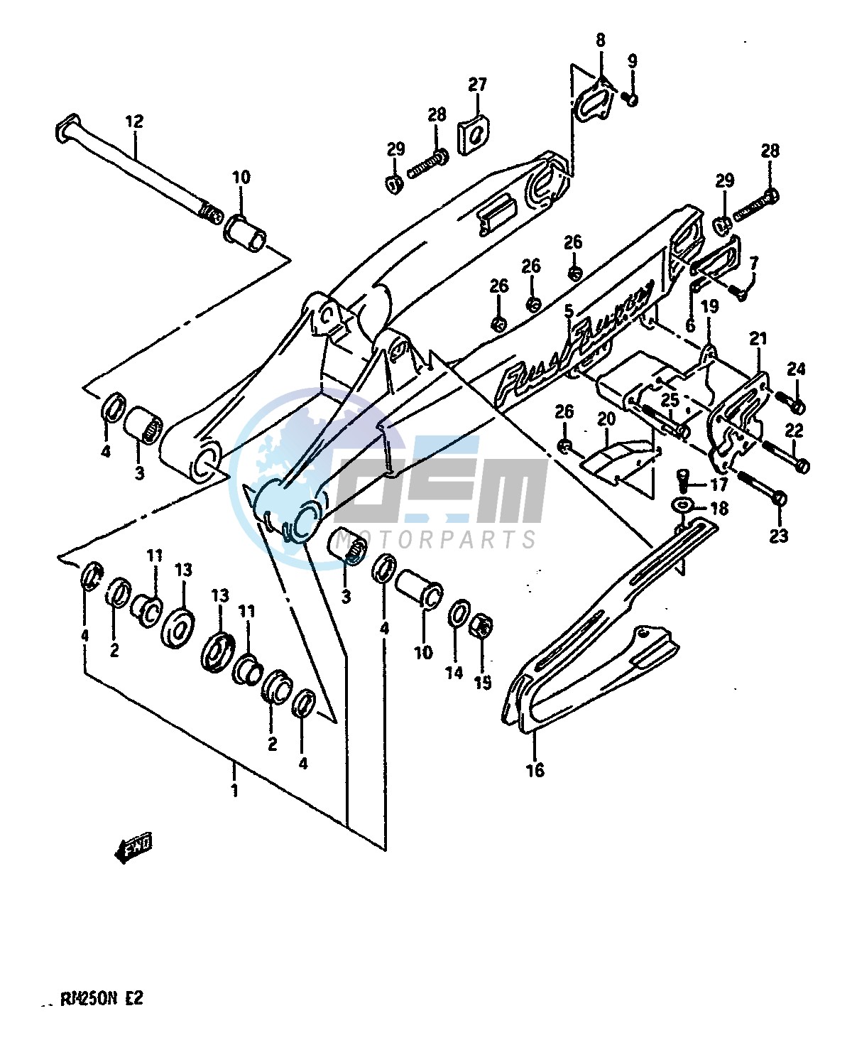 REAR SWINGING ARM (MODEL K L)