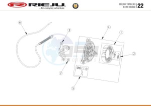 BYE-BIKE-RED 50 drawing REAR BRAKE