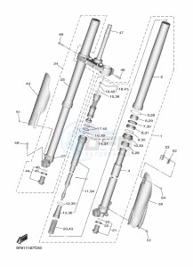 YZ250F (B7B2) drawing FRONT FORK