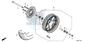 MSX125E MSX125 UK - (E) drawing FRONT WHEEL