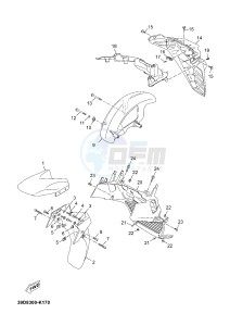 X-MAX125 XMAX 125 EVOLIS 125 (2ABB 2ABB) drawing FENDER