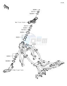 NINJA 650 EX650KHFA XX (EU ME A(FRICA) drawing Frame