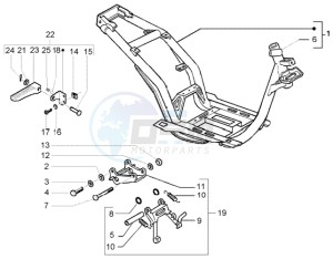 NRG 50 power DD drawing Chassis - Central stand