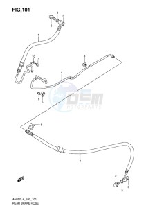 AN650 drawing REAR BRAKE HOSE