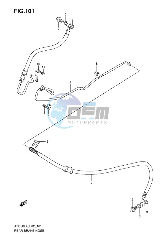 REAR BRAKE HOSE