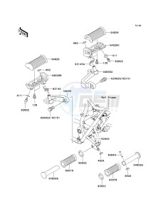 EJ 650 A [W650] (A2-A4 A4 CAN ONLY) W650 drawing FOOTRESTS