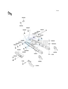 KL 125 D [KLR125] (D20-D22) [KLR125] drawing SWINGARM