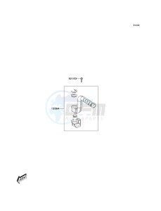 KSF 50 B [KFX50] (B7F-B9S) B7F drawing KICKSTARTER MECHANISM