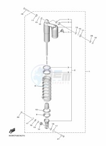 WR450F (BDB8) drawing REAR SUSPENSION