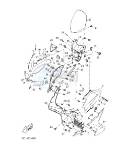 YP400R X-MAX 400 X-MAX 400 (1SD1 1SD1 1SD1) drawing WINDSHIELD