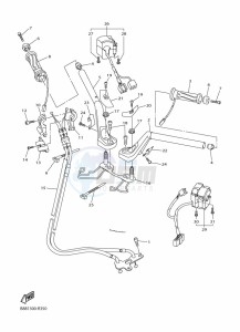 FJR1300D-AE FJR1300AE (B96L) drawing STEERING HANDLE & CABLE