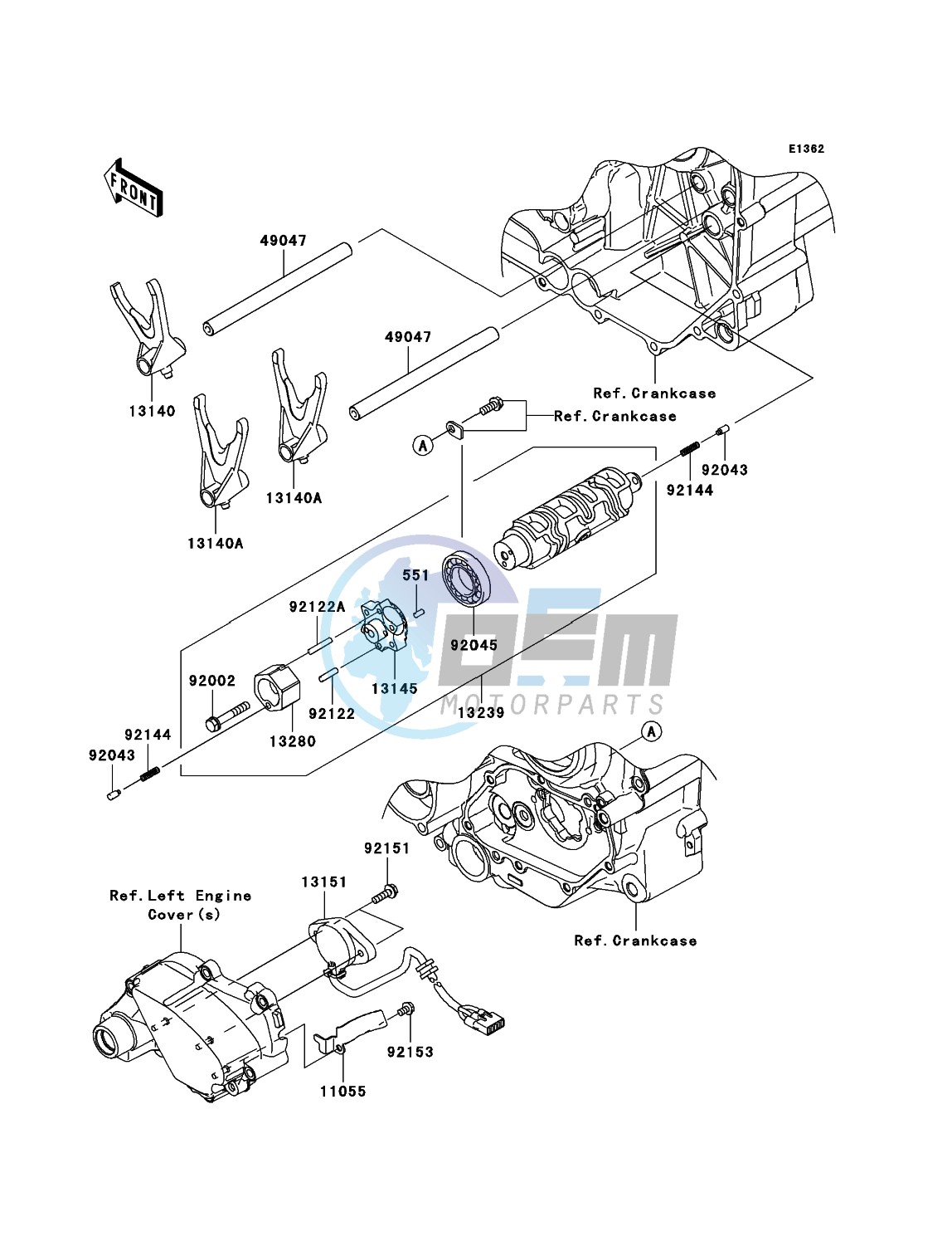 Gear Change Drum/Shift Fork(s)