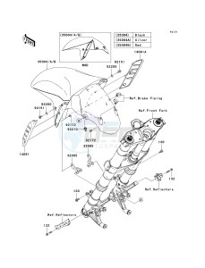 ZG 1400 A [CONCOURS 14 ABS] (8F-9F) A8F drawing FRONT FENDER-- S- -