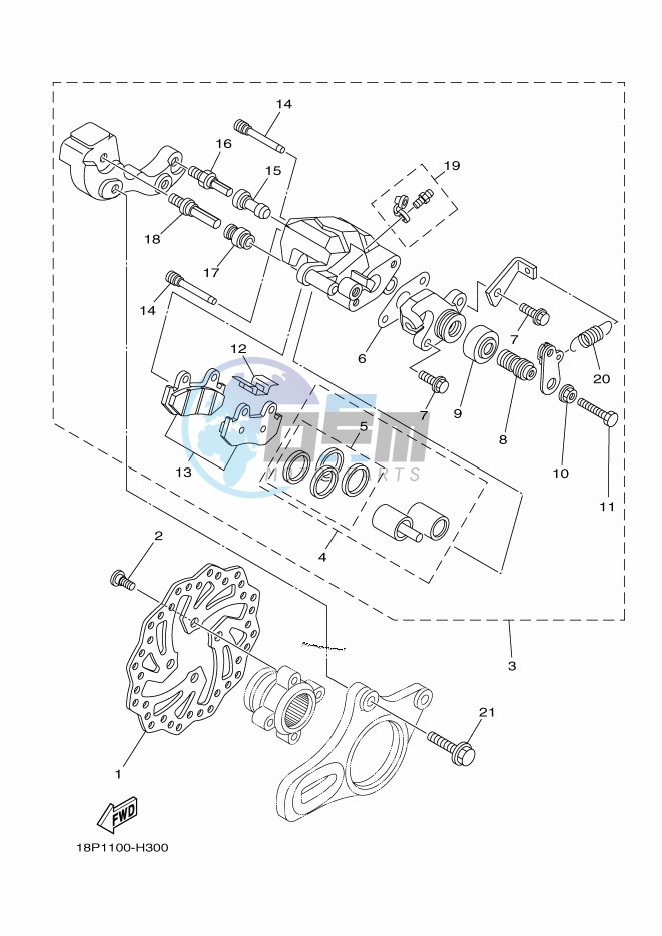 REAR BRAKE CALIPER