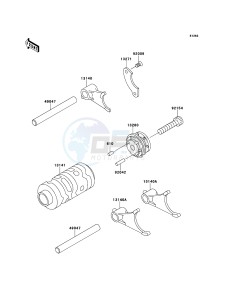 KX65 KX65ADF EU drawing Gear Change Drum/Shift Fork(s)