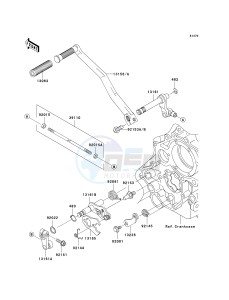 VN 1600 B [VULCAN 1600 MEAN STREAK] (B6F-B8FA) B7FA drawing GEAR CHANGE MECHANISM