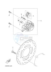 YP125R X-MAX125 X-MAX125 (2ABA 2ABA 2ABA) drawing REAR BRAKE CALIPER