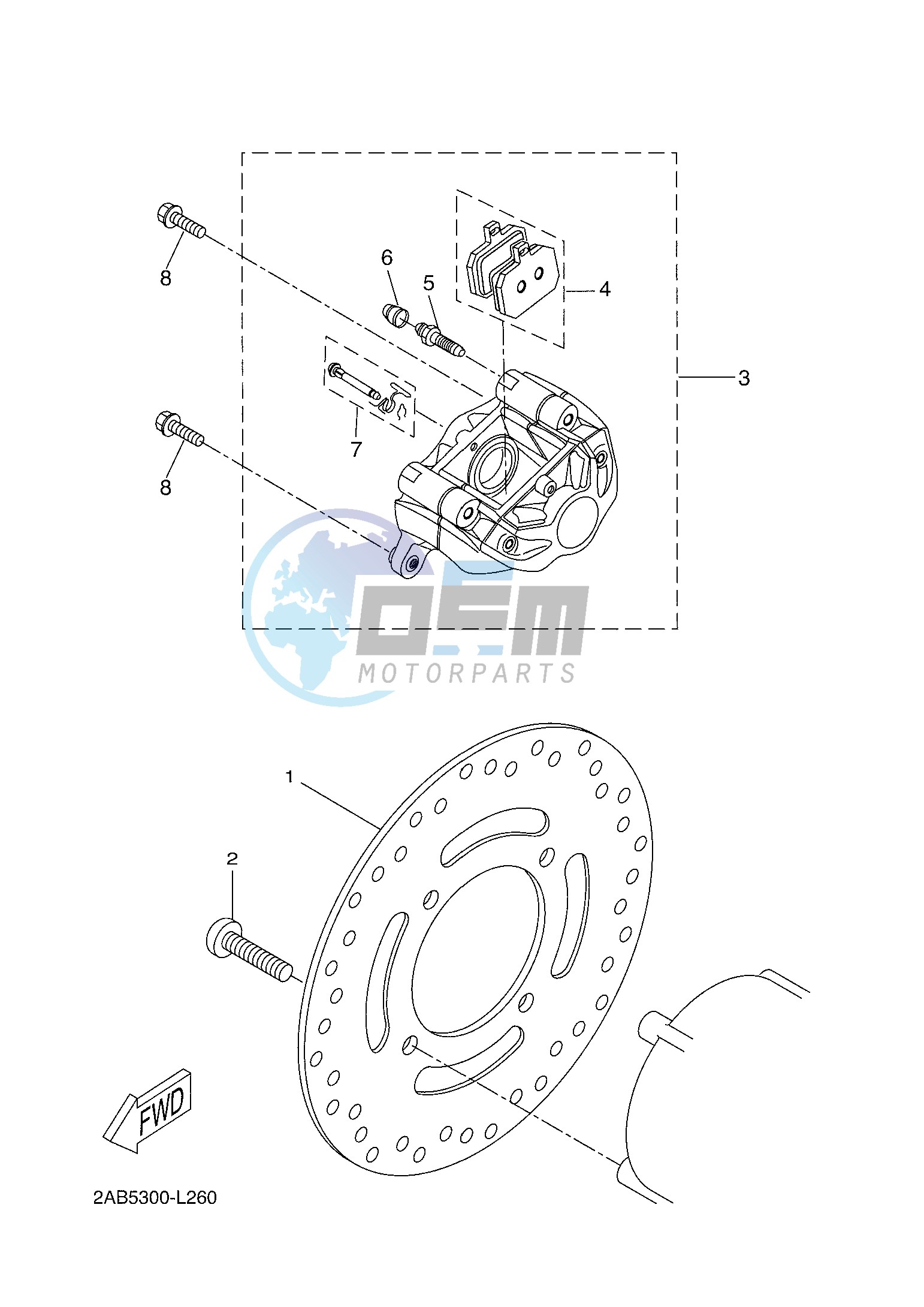 REAR BRAKE CALIPER