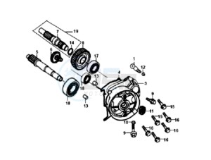 FIDDLE II 50 drawing CRANKCASE - DRIVE SHAFT - CRANKCASE