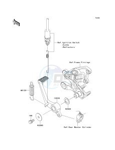 KRF 750 F [TERYX 750 4X4 NRA OUTDOORS] (F8F) C9F drawing BRAKE PEDAL_TORQUE LINK