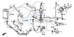 XL700V drawing WATER HOSE/THERMOSTAT