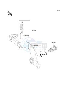 KX 85 A [KX85 MONSTER ENERGY] (A6F - A9FA) A8F drawing BRAKE PEDAL