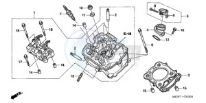 NT700VA Europe Direct - (ED) drawing FRONT CYLINDER HEAD