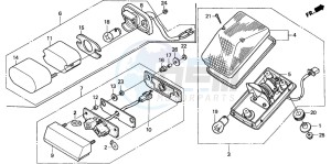 XR400R drawing TAILLIGHT