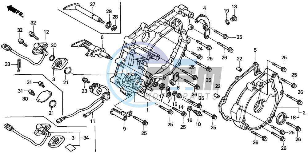 REAR CRANKCASE COVER