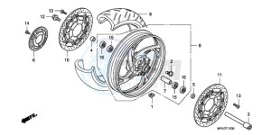 CB1000RA9 France - (F / ABS CMF) drawing FRONT WHEEL