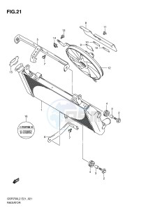 GSR750 (E21) drawing RADIATOR (GSR750AL2 E21)